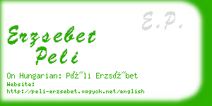 erzsebet peli business card